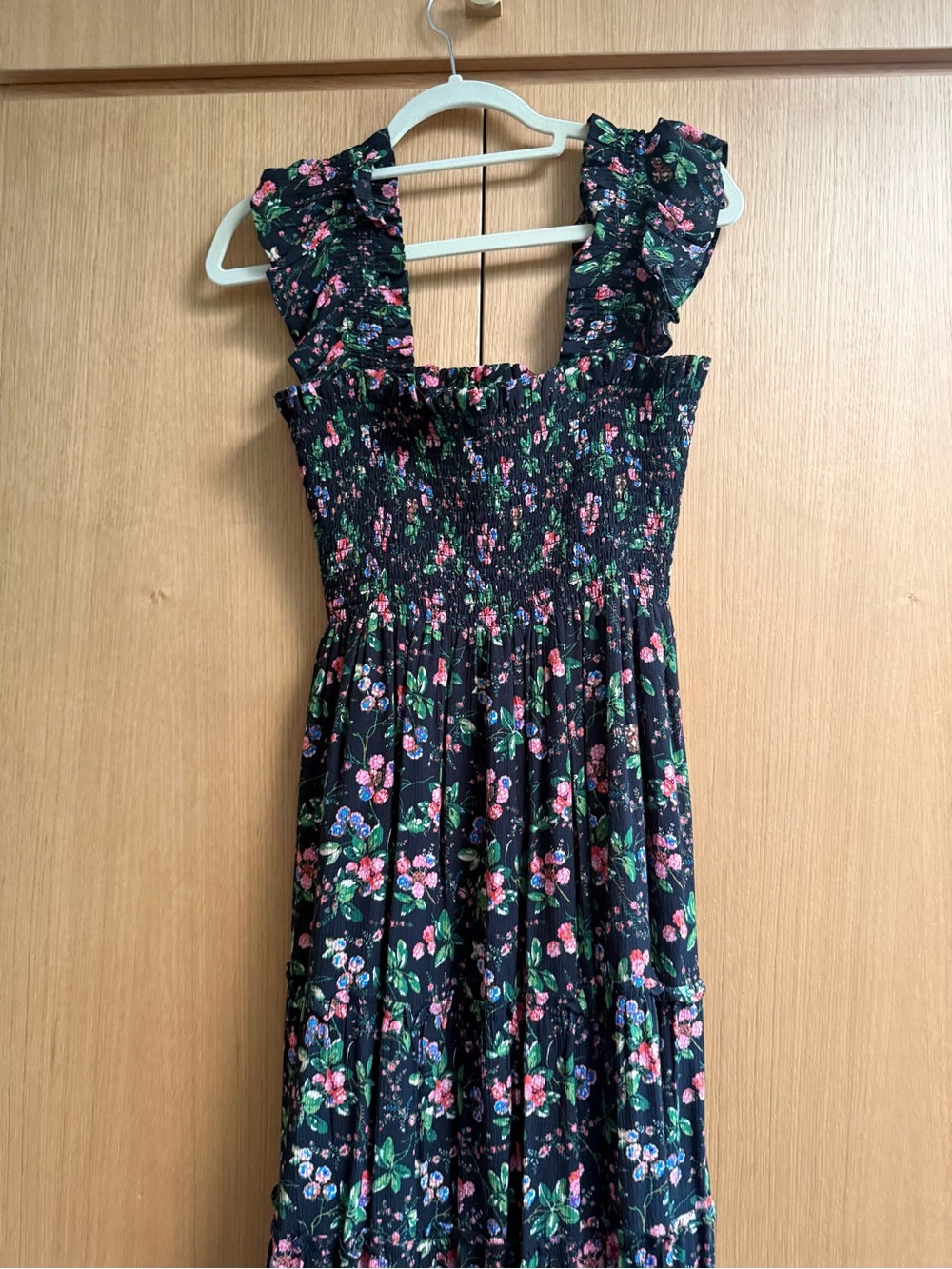 Hill House Ellie Nap Dress in black floral print, size M - Picture 5 of 12